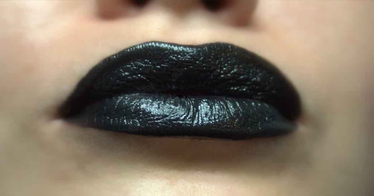 Woman With Black Lipstick