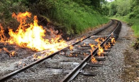 Why set fire on railway track